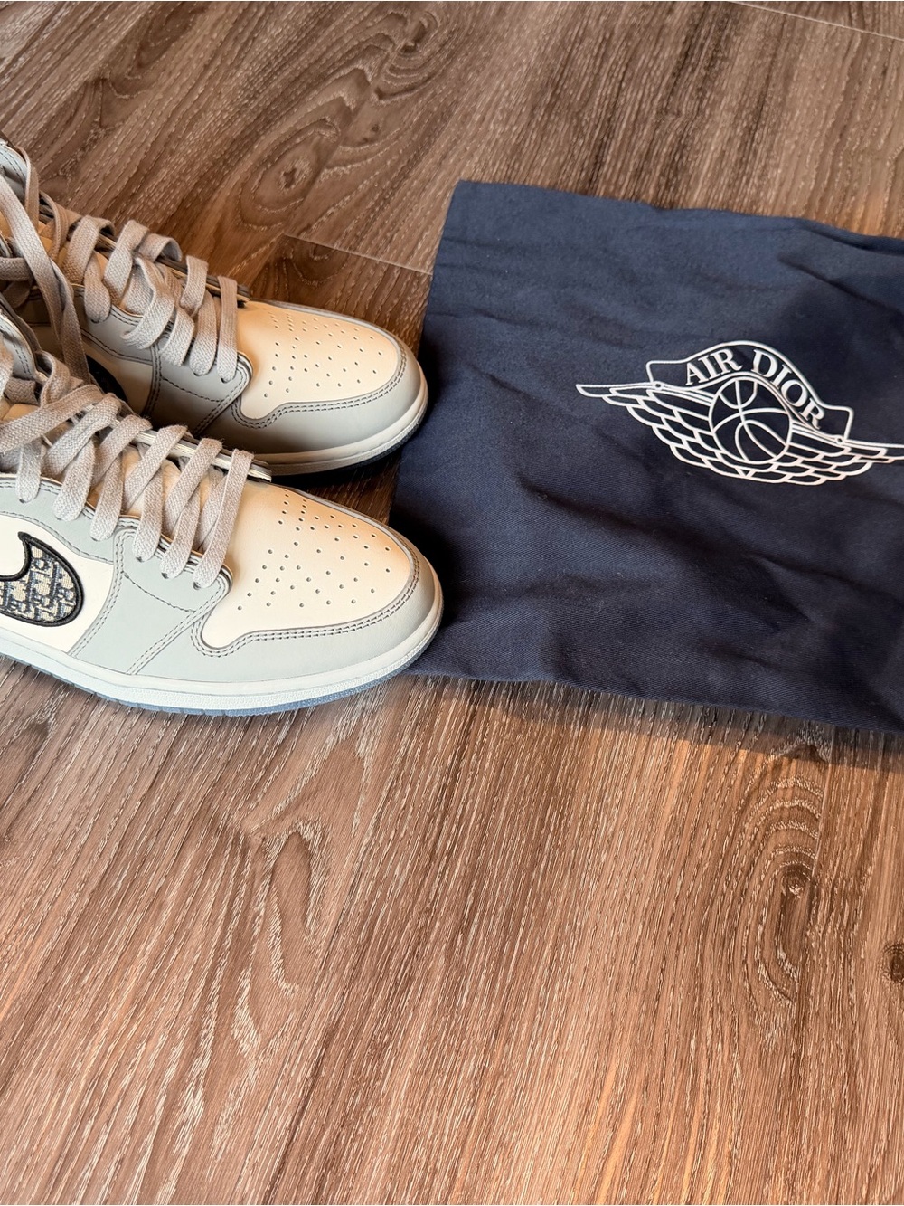 Air Dior x Nike Style Beige High-Top Sneakers